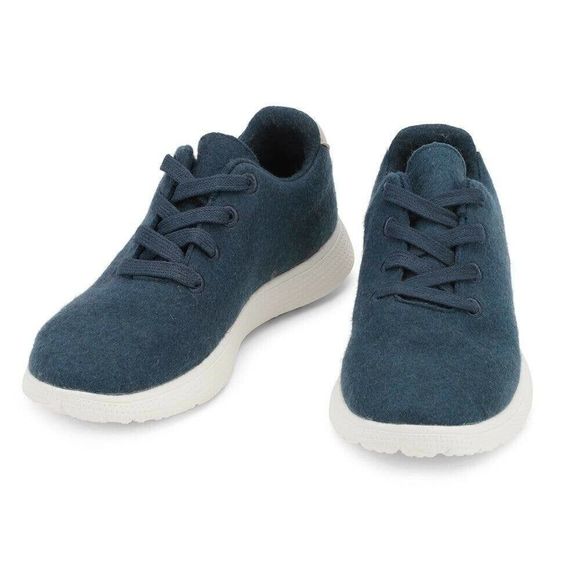 Egos Copenhagen Unisex Trainers Made of Merino Wool Felt Denim Blue SZ 9 EU40 - Picture 1 of 4
